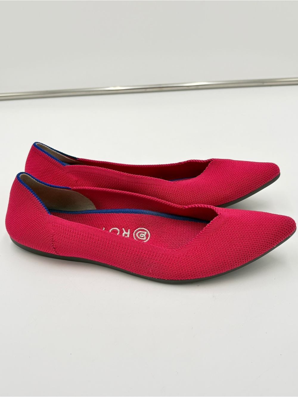 Rothy’s The Point Ballet Flats Hot Pink Knit Slip On Comfort Women’s Size 7.5